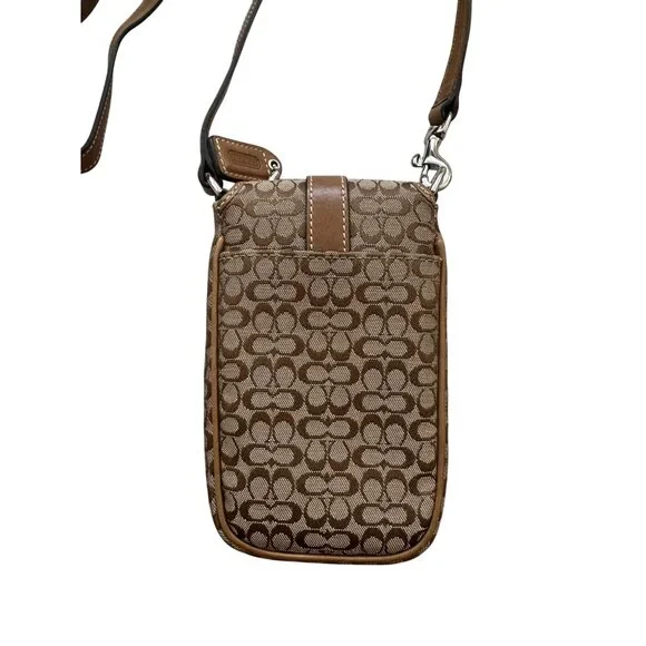 COACH Vintage Brown Logo Buckle Mini Crossbody Bag